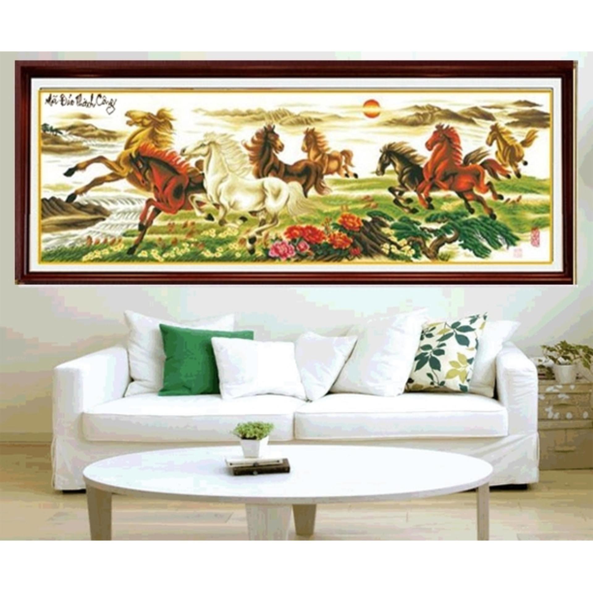 Tranh thêu chữ thập thành phẩm Mã đáo thành công TP- 222574- NgocthinhShop