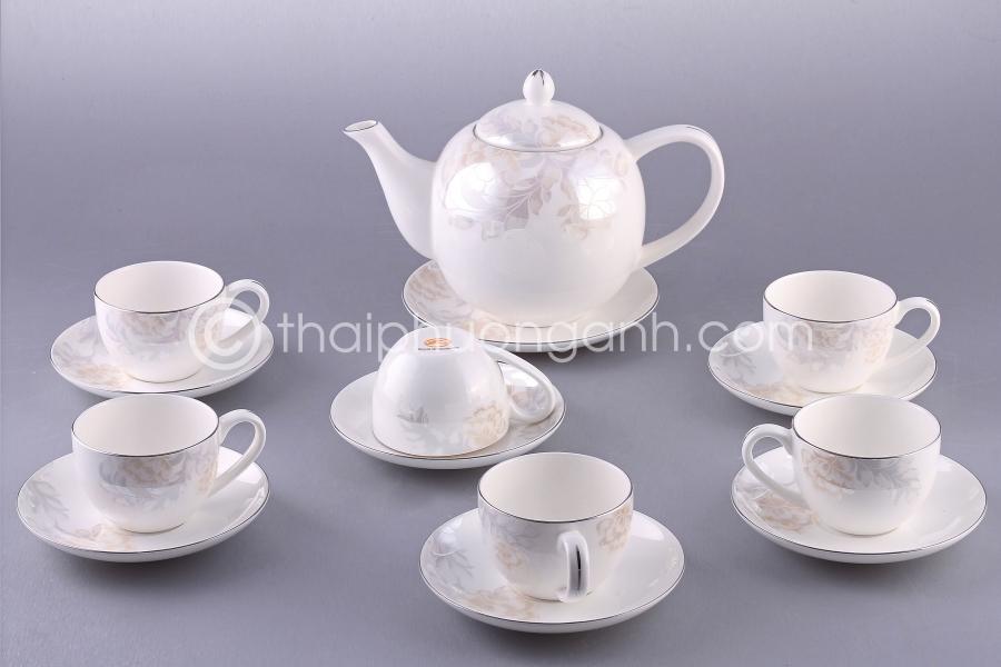 Bộ ấm trà 14 món Sứ Xương Royal Houseware 142784