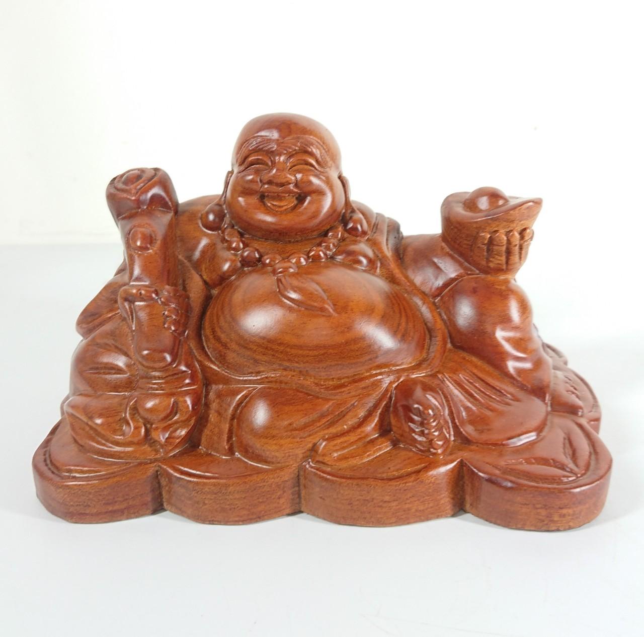 Tượng Di lặc bằng gỗ Hương 40cm