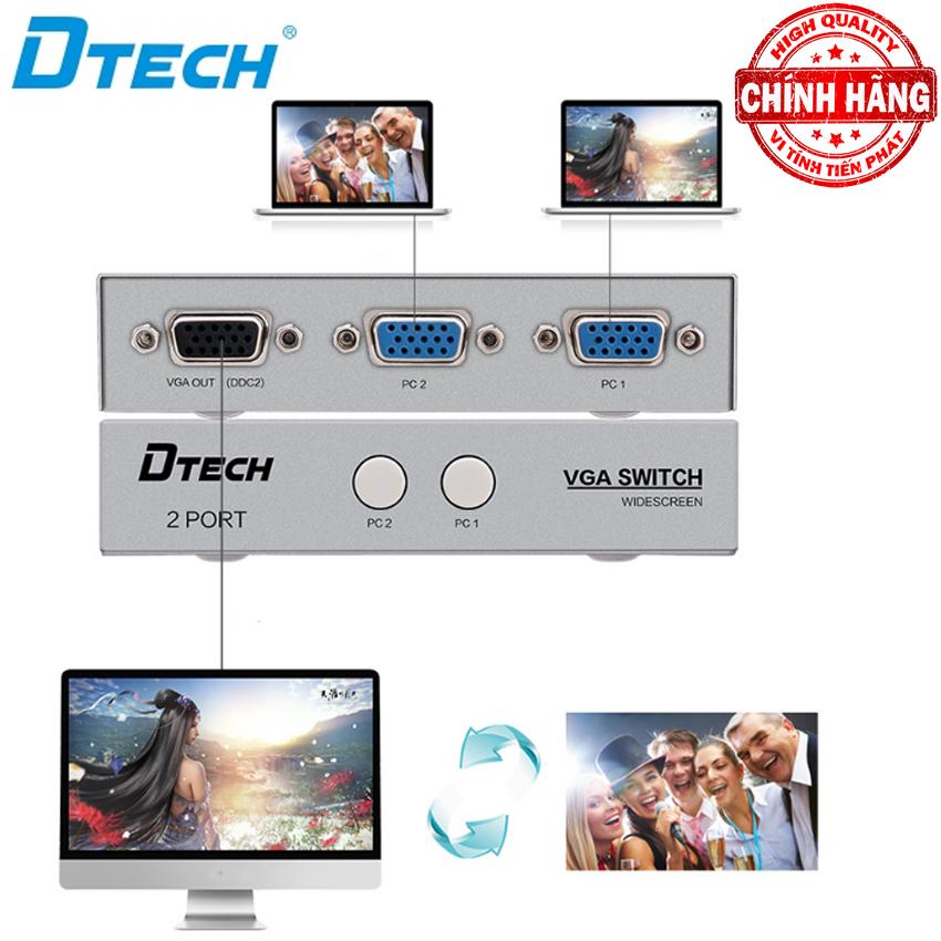 Switch bộ chia cổng VGA 2 ra 1 (2 máy tính ra 1 màn hình) Dtech DT-7032 .
