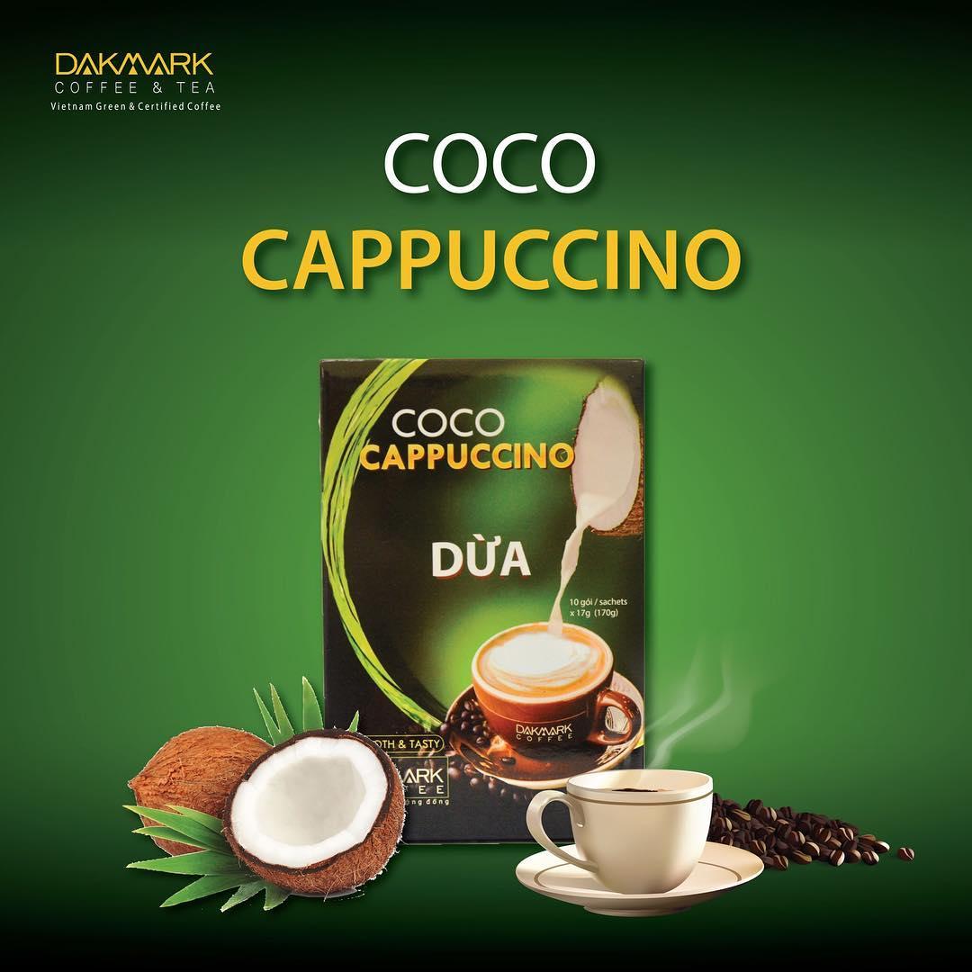[HCM]Cà Phê Hoà Tan Dừa Dakmark - (Hộp 10 gói 170gram)