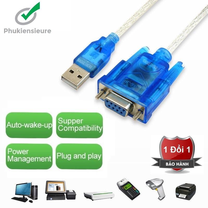 Cáp chuyển usb sang rs232 cổng com cái 9 chân hl340