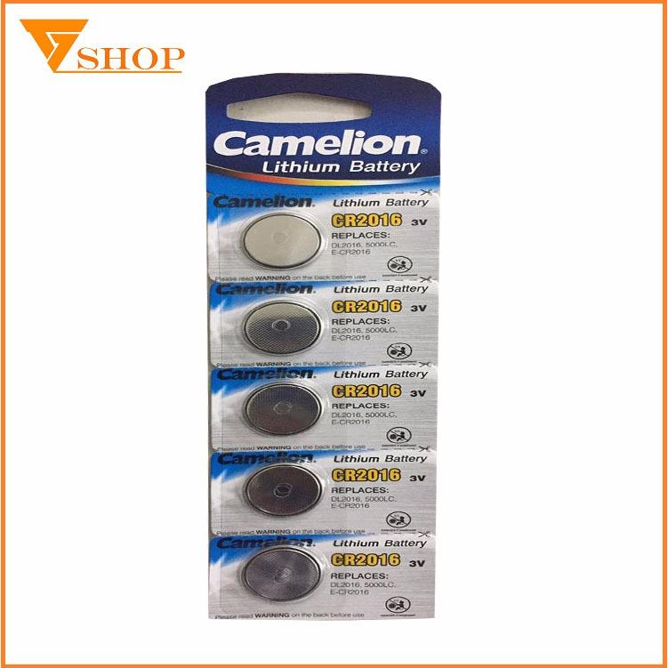 Combo 5 viên Pin CR2016 Camelion Lithium 3V chính hãng