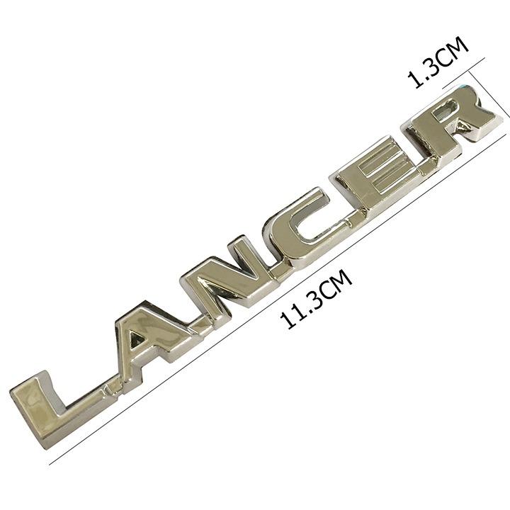 Tem chữ nổi LANCER dán trang trí xe