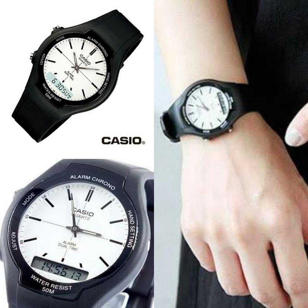 Đồng hồ dây nhựa Casio Anh Khuê AW-90H-7EVDF