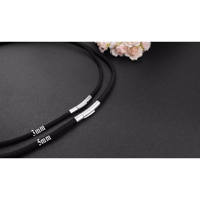 Dây chuyền nam dù đen của thái 3mm, dn070