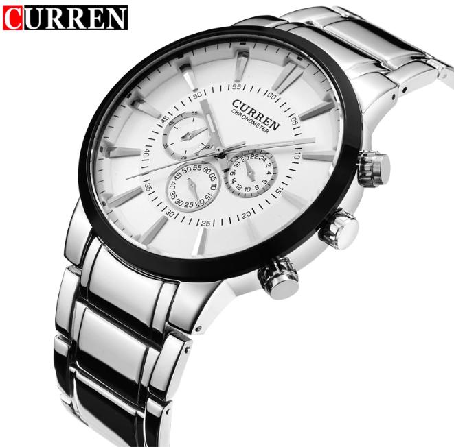 ĐỒNG HỒ NAM DÂY KIM LOẠI CURREN (ĐEN)