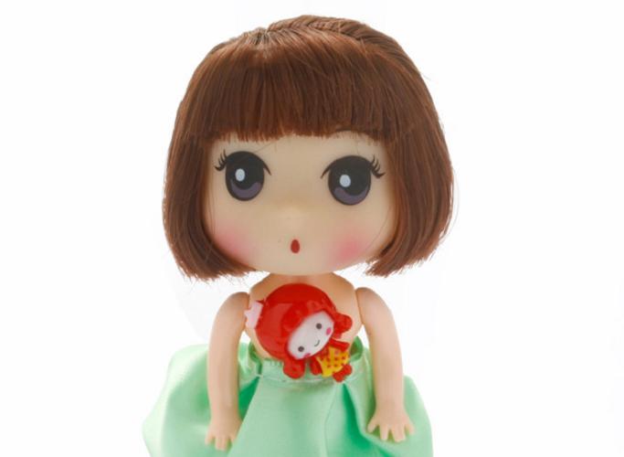 set 2 búp bê chibi tóc ngắn