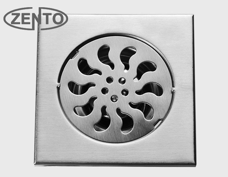Phễu thoát sàn inox Zento TS151 (15x15cm)(Xám)