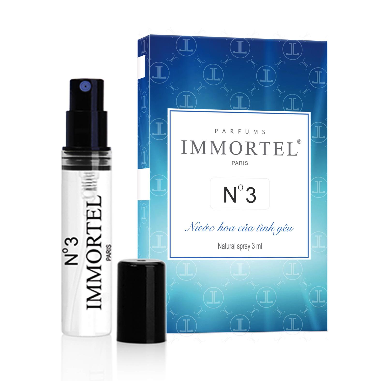 Nước hoa nam IMMORTEL No 3 chai xịt 3 ml Eau De Parfum