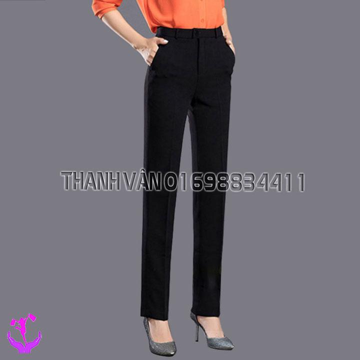 Quần tây nữ công sở vải liveboy ống đứng