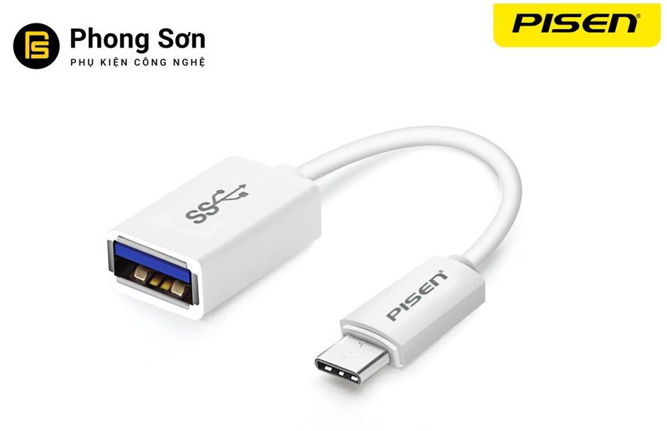 Cáp OTG 15cm Type C Pisen (Cho các dòng máy Androi đời mới )