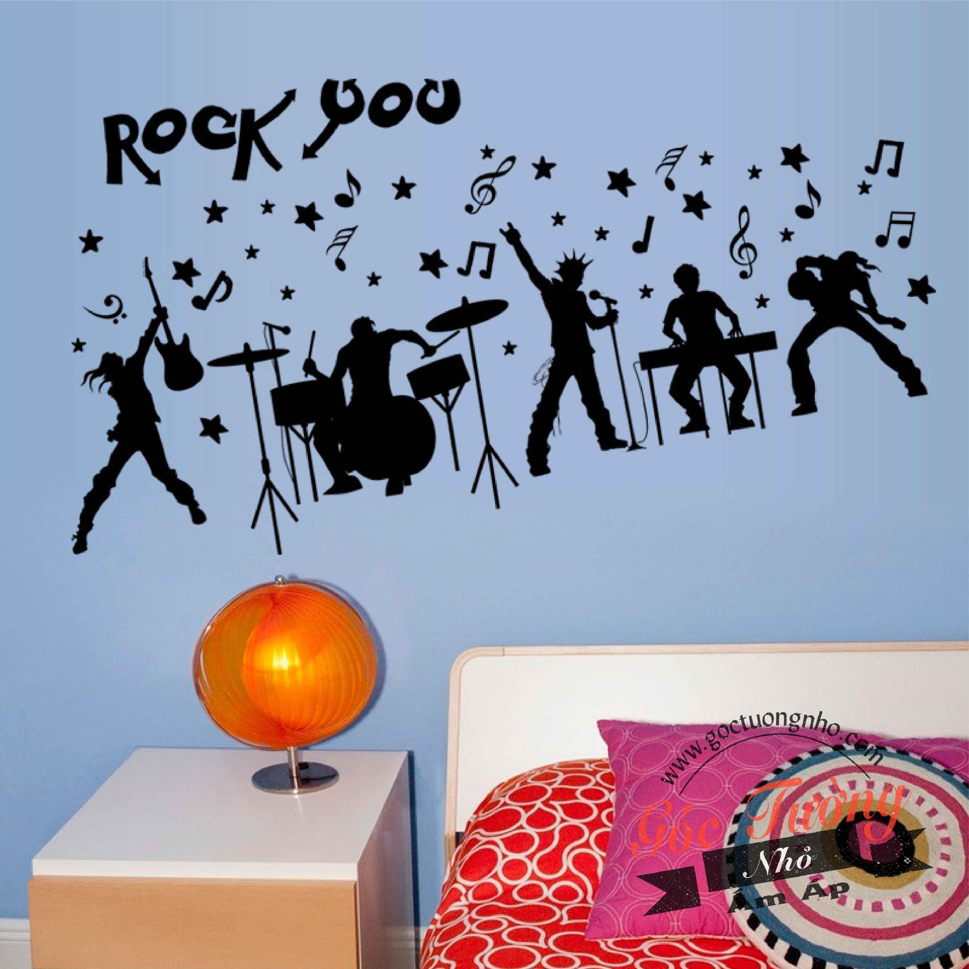 DECAL DÁN TƯỜNG HÌNH BAND NHẠC SK9013