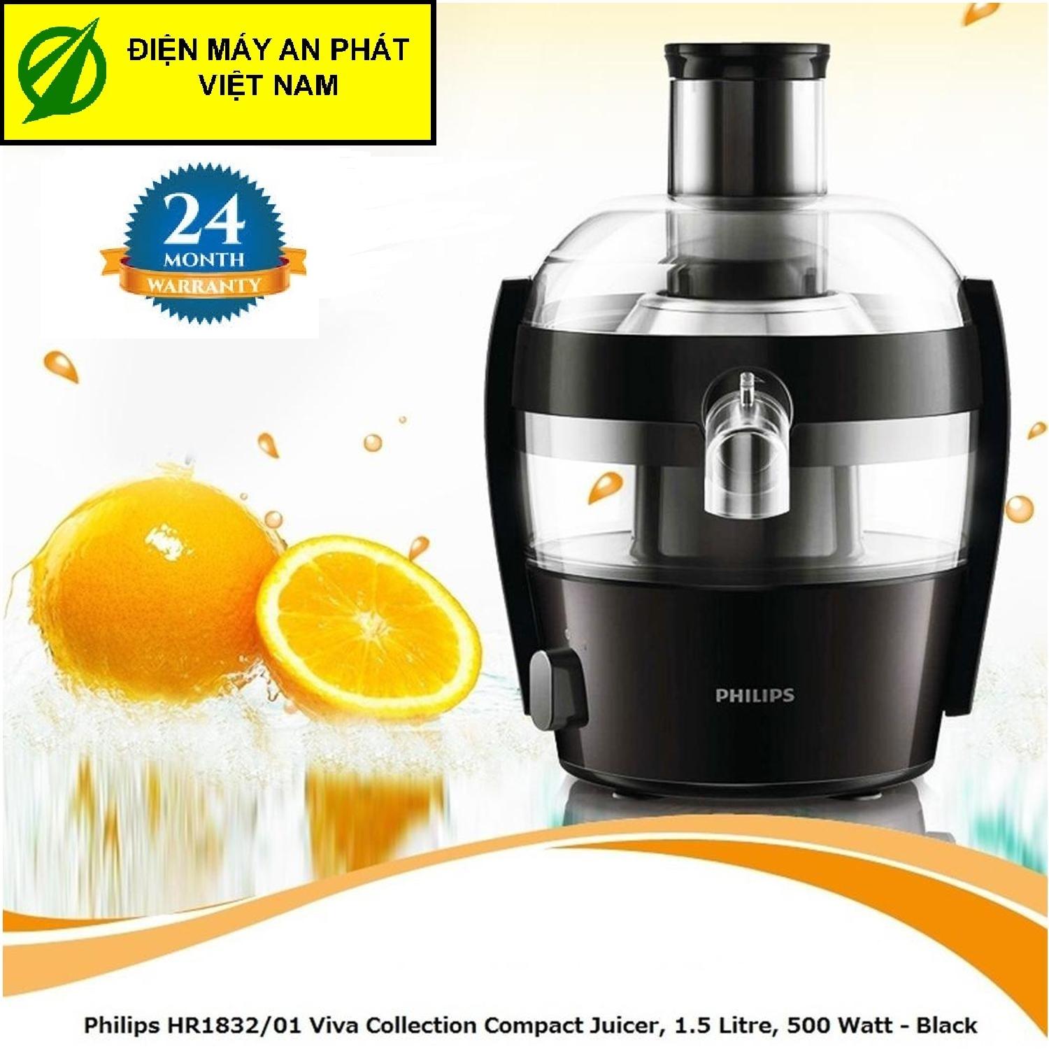 Máy ép trái cây Philips HR1832 (Đen) – Hàng nhập khẩu