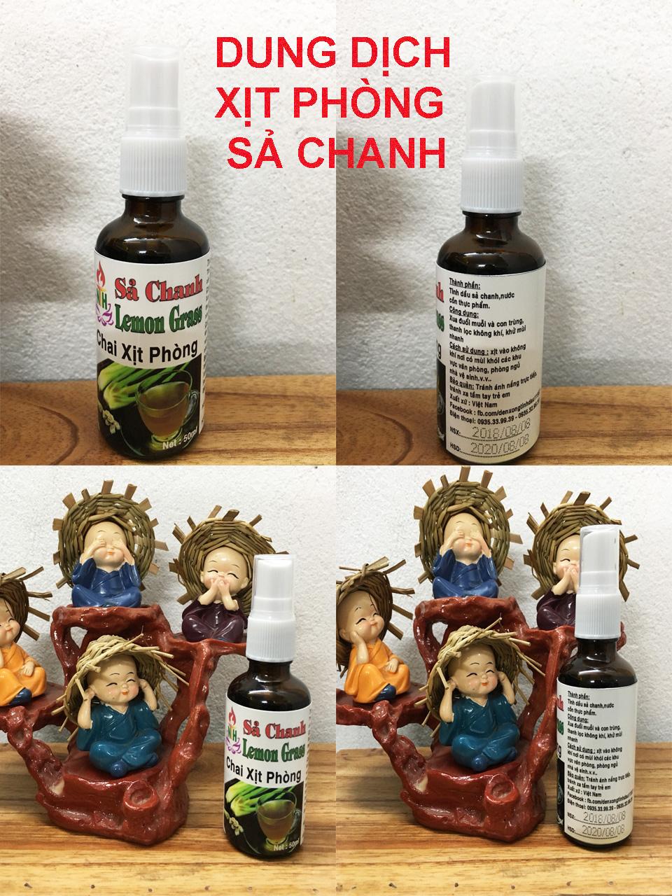 BỘ COMBO 2 CHAI TINH DẦU XỊT PHÒNG SẢ CHANH 50 ML