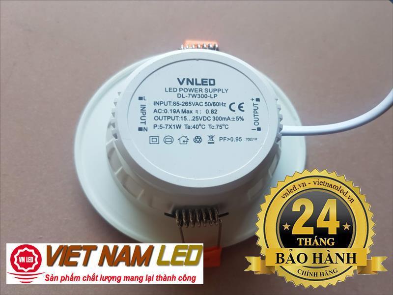 Đèn Led âm trần 7W kính đục, đổi 3 màu