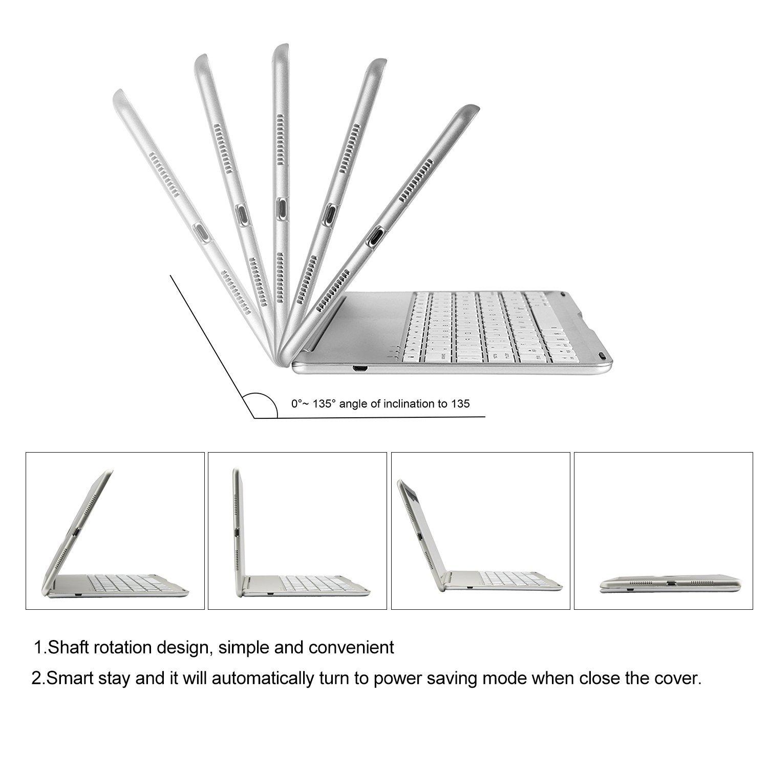 Bàn phím Bluetooth F8S+ kiêm ốp lưng cho iPad Air 2 - PKCB