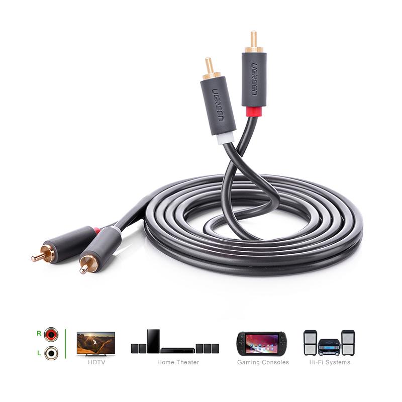 Dây cáp tín hiệu Audio RCA-RCA UGREEN AV104 (2RCA to 2RCA)