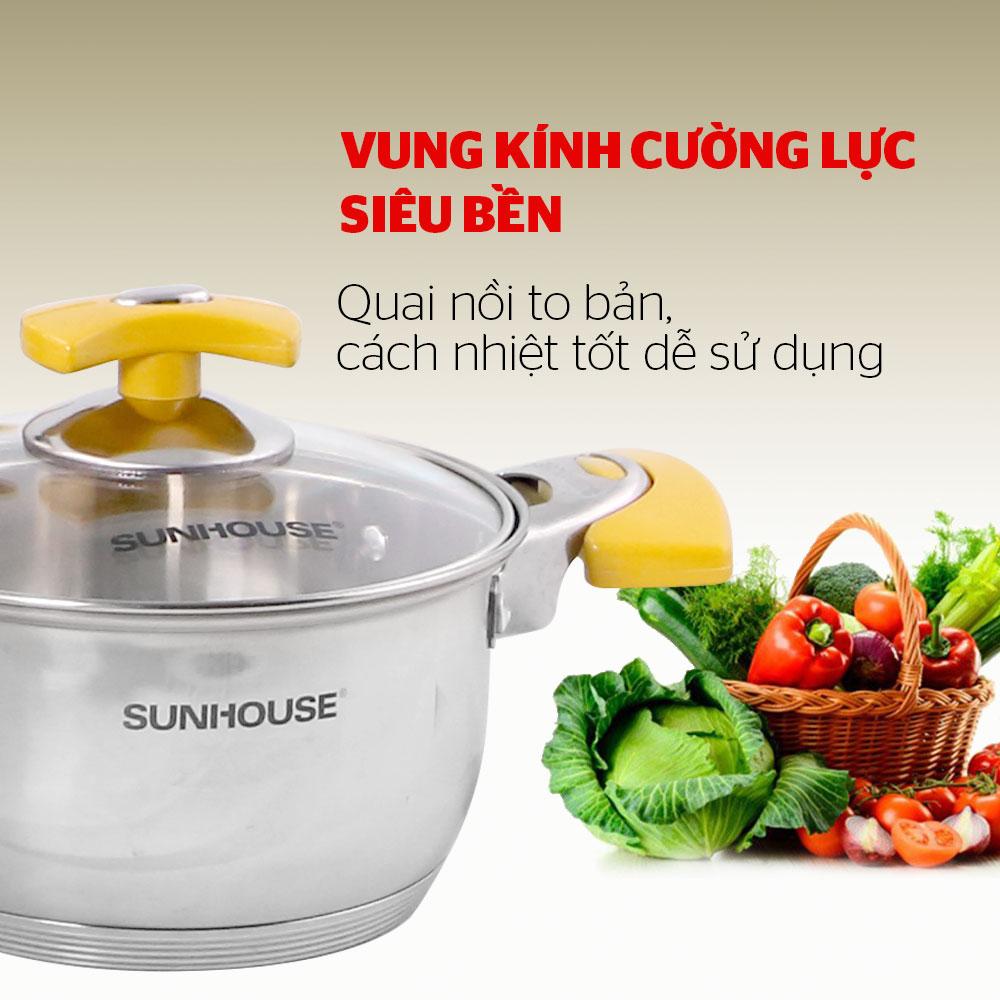 Bộ nồi inox 5 đáy SUNHOUSE SH787