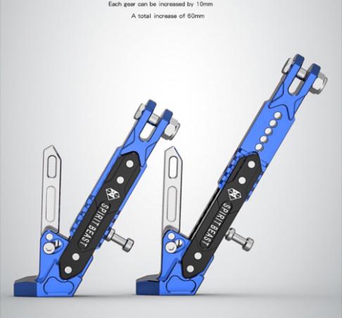 Chân chống xe máy Racing CNC màu xanh