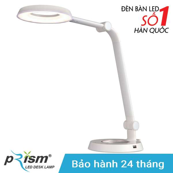 Đèn bàn LED PRISM Hàn Quốc 6300WH công suất 11W ánh sáng đổi màu chống cận bảo vệ mắt (Trắng)