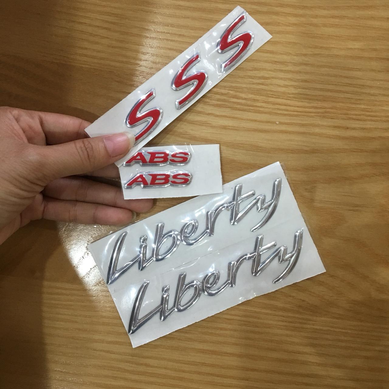 Giá không thể tin nổi - Chữ LIBERTY ABS SSS dán cho xe siêu bền đẹp M131-68