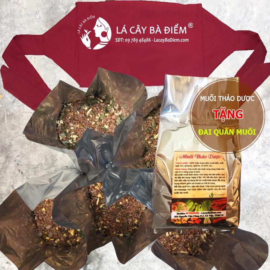 Combo Muối Thảo Dược Chườm Bụng Và Đai Nịt Bụng