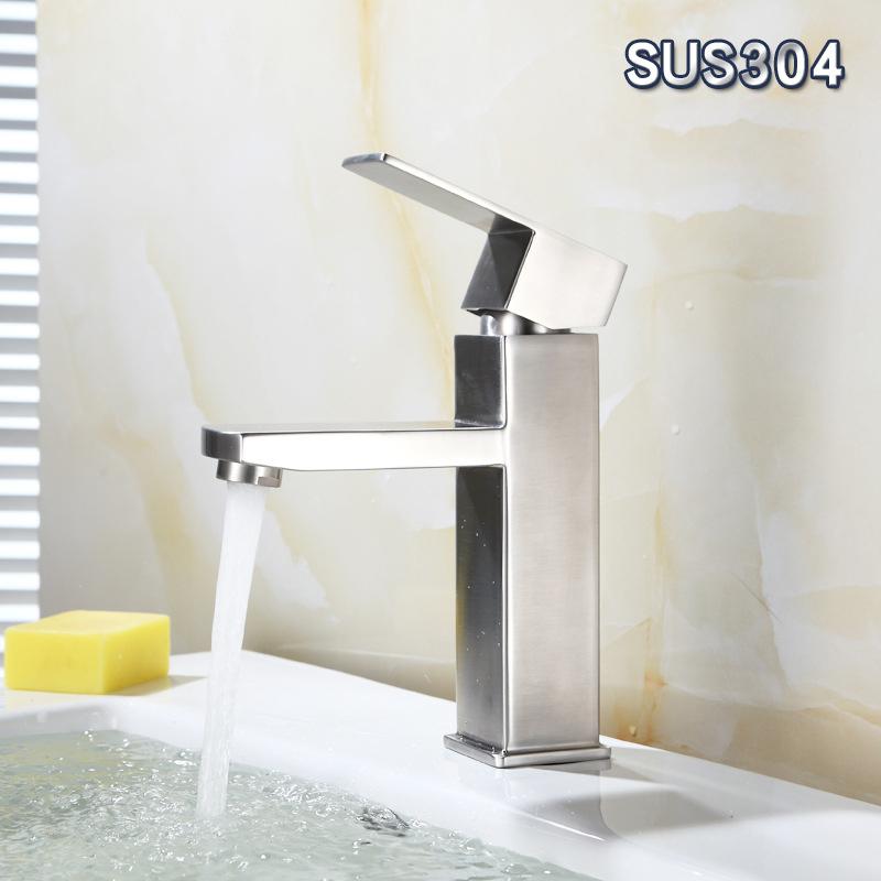 Vòi chậu rửa mặt nóng lạnh cao cấp SUS 304 (Hàng chuẩn loại 1) Phù hợp với mọi loại chậu lavabo