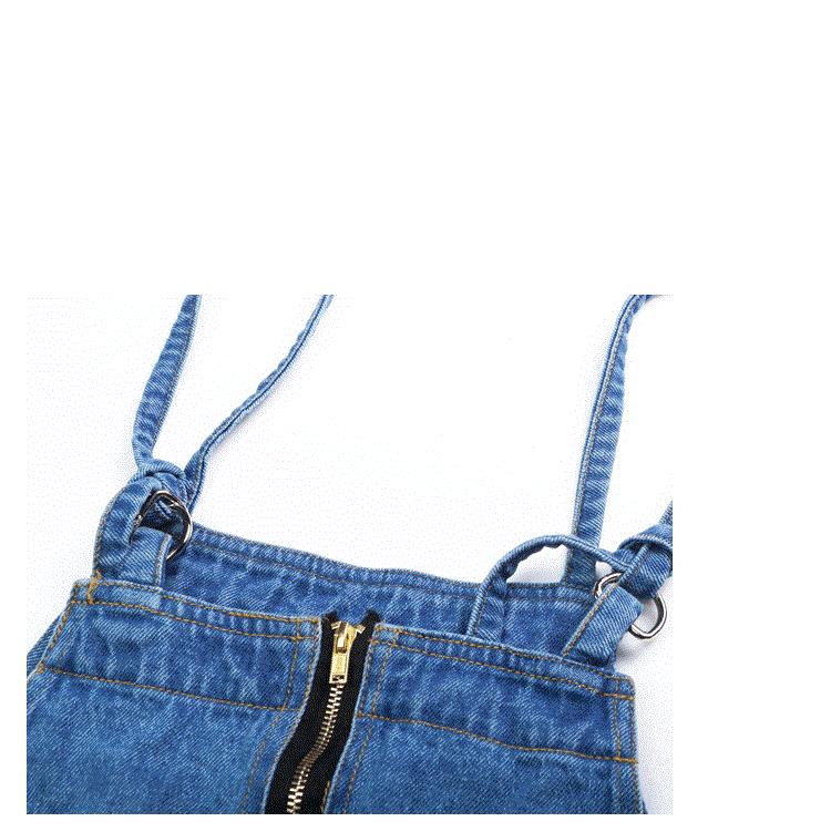Quần yếm hè jeans cho bé gái