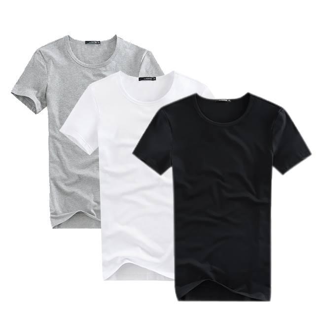 Bộ 3 áo thun nam body cổ tròn cao cấp mềm mịn, thấm hút tốt ( Đen, Trắng, Xám )