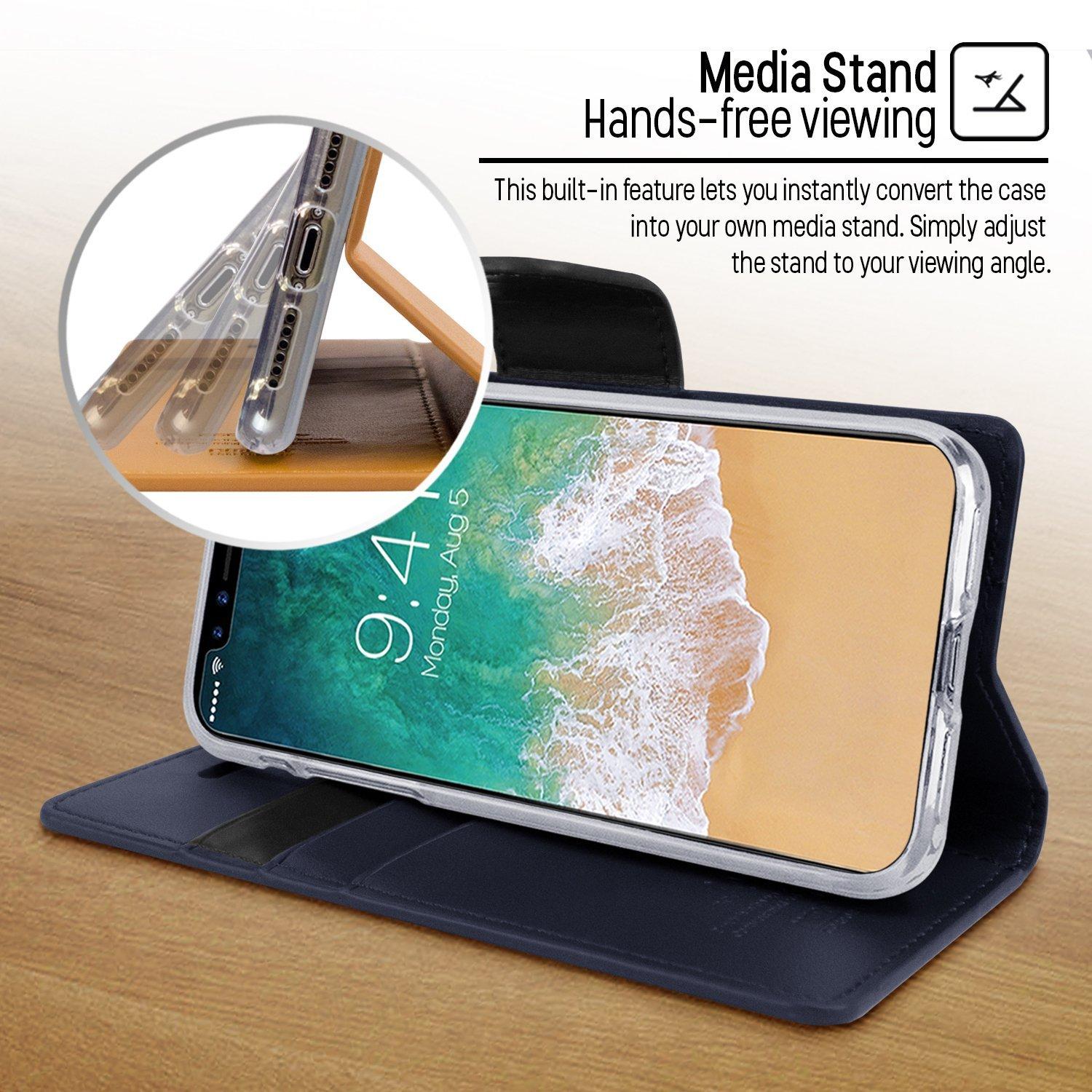 Bao da iPhone X Mercury Goospery Sonata Diary - nhập khẩu từ Hàn Quốc