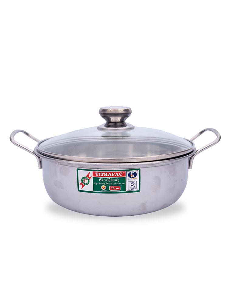 Nồi Lẩu Inox Kiếng Tithafac 24 CM