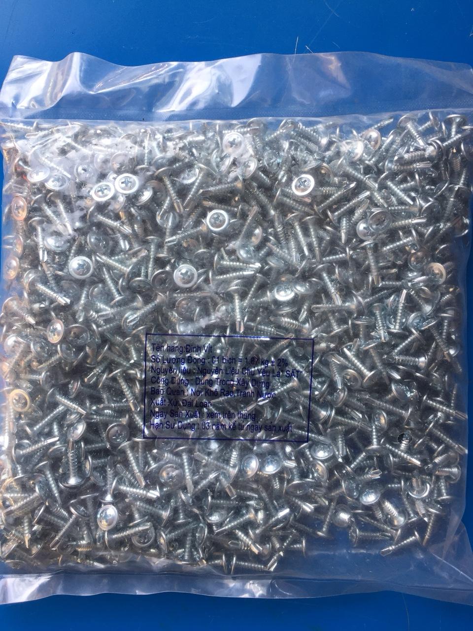 Vít tự khoan đầu dù 2 F, 1 gói vít bắn biển , vít bắn sắt
