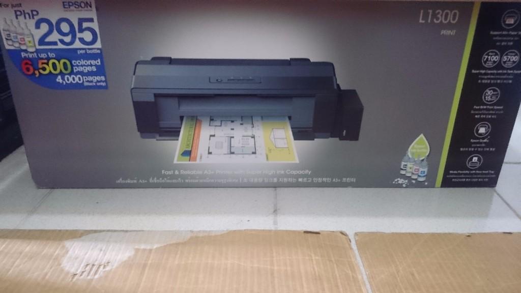 Máy in Epson L1300 (A3 mực ngoài kèm 5 bình mực nước 70ml/lọ) chính hãng 664 epson