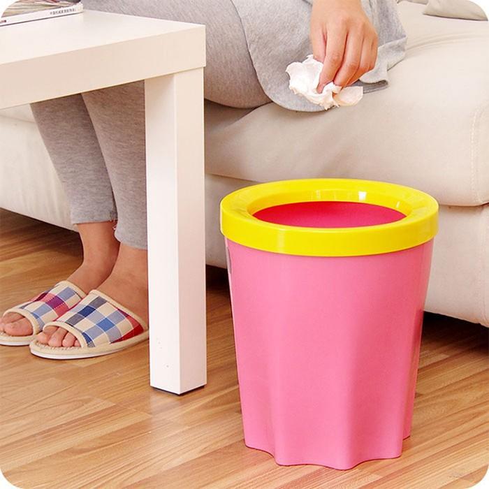 Combo 3 Thùng Rác Decor Văn Phòng F2 (Màu Sắc Ngẫu Nhiên) US05383