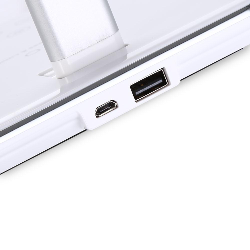 WD102 Gấp Bảo Vệ Mắt LED Để Bàn với Nước Tề Để Bàn Không Dây Sạc Đầu Ra USB