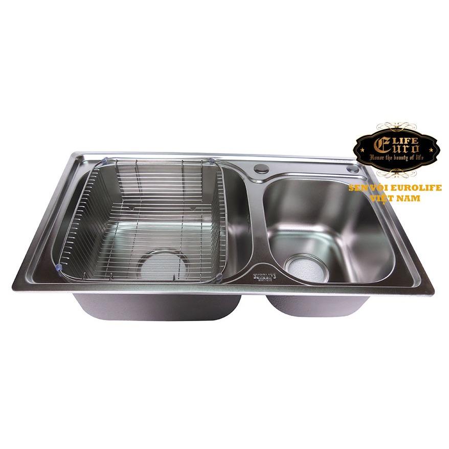 Rổ gác chậu Inox Eurolife EL-R3 (Trắng bạc)