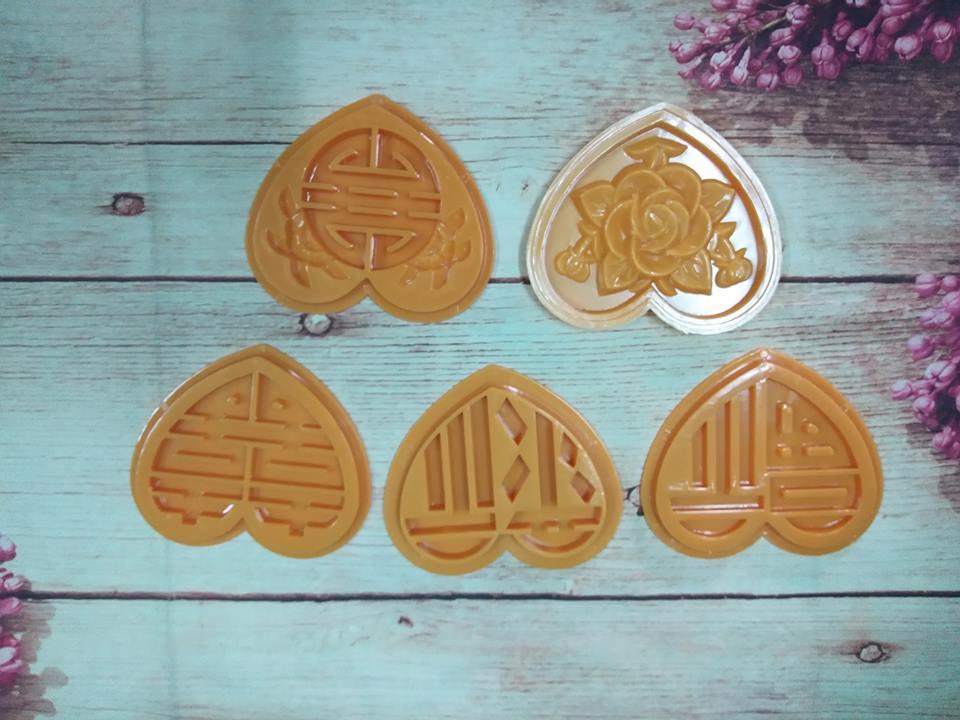 KHUÔN XÔI TRÁI TIM HÌNH CHỮ THỌ 15 CM