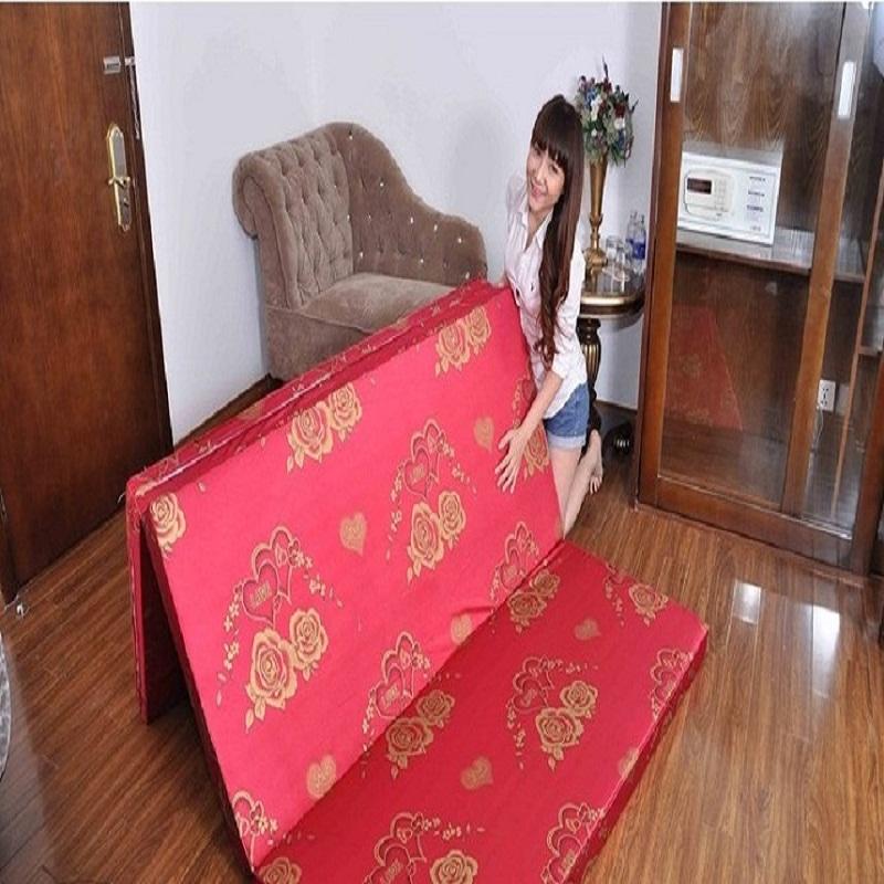 NỆM ĐƠN PE Hàn Quốc Áo Gấm Valize Gấp 3 dầy 3cm (loại 1m và 1m2)