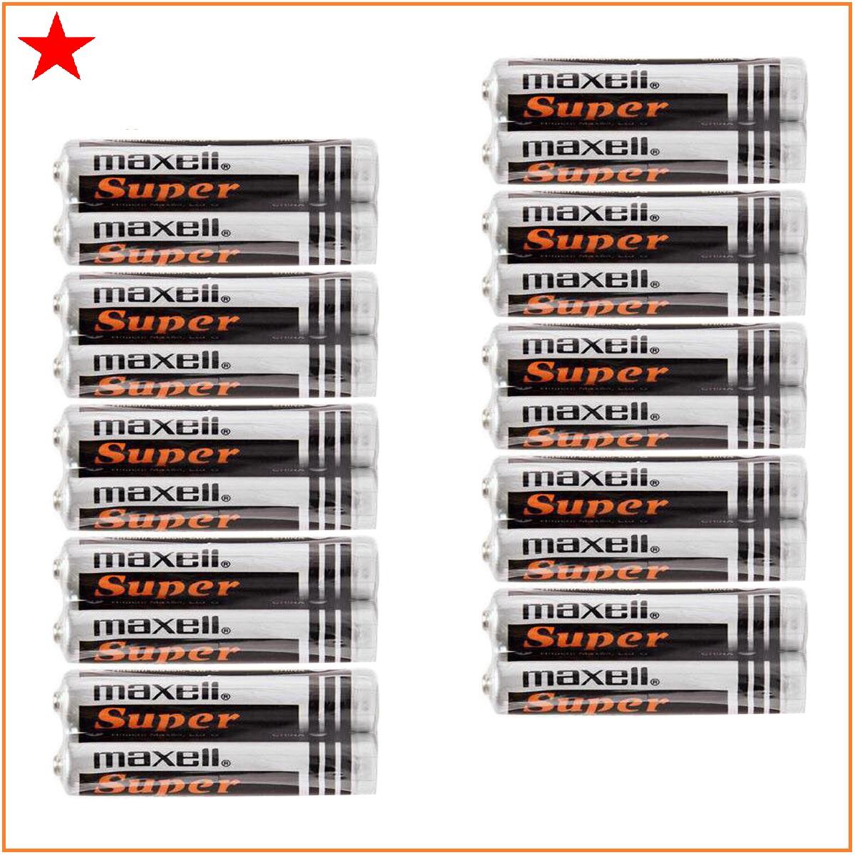 4 viên pin đũa AAA Maxell chất liệu Cacbon cao cấp