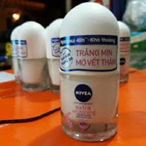 Lăn khử mùi Nivea nữ trắng mịn mờ vết thâm chai 12ml