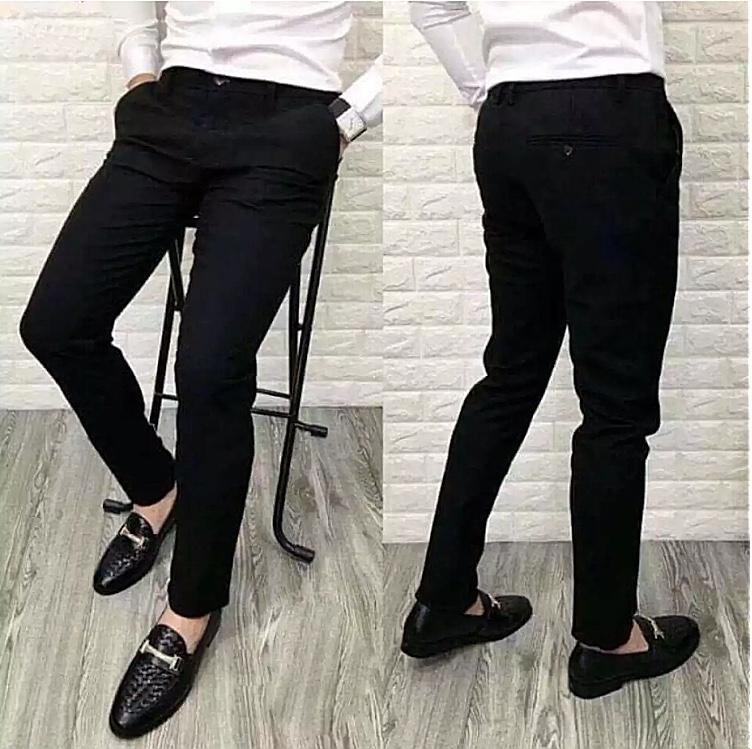 (ẢNH THẬT 100%)Quần tây nam co dãn dáng Hàn Quốc, quần âu nam vải chống nhăn chống xù màu đen