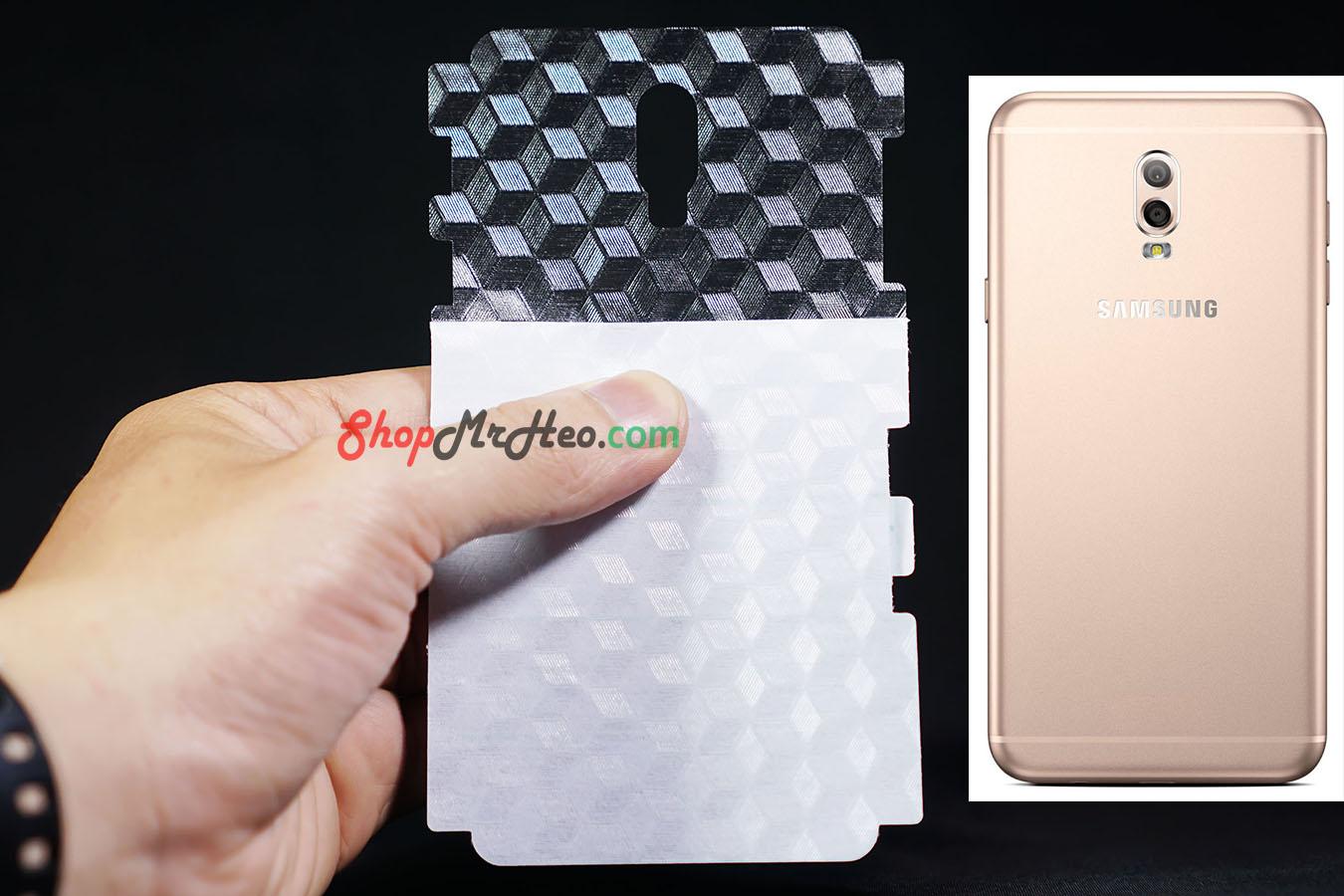 [HCM]Bộ 3 Skin Dán Mặt Lưng Vân 3D Samsung J7 Plus - J7+