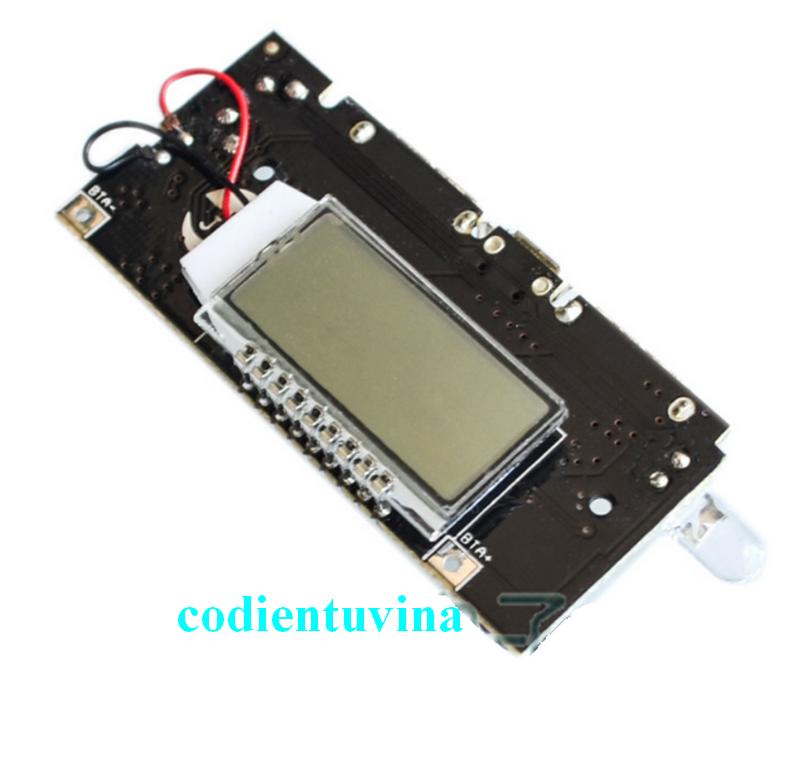 Mạch sạc dự phòng có màn hình LCD hiển thị
