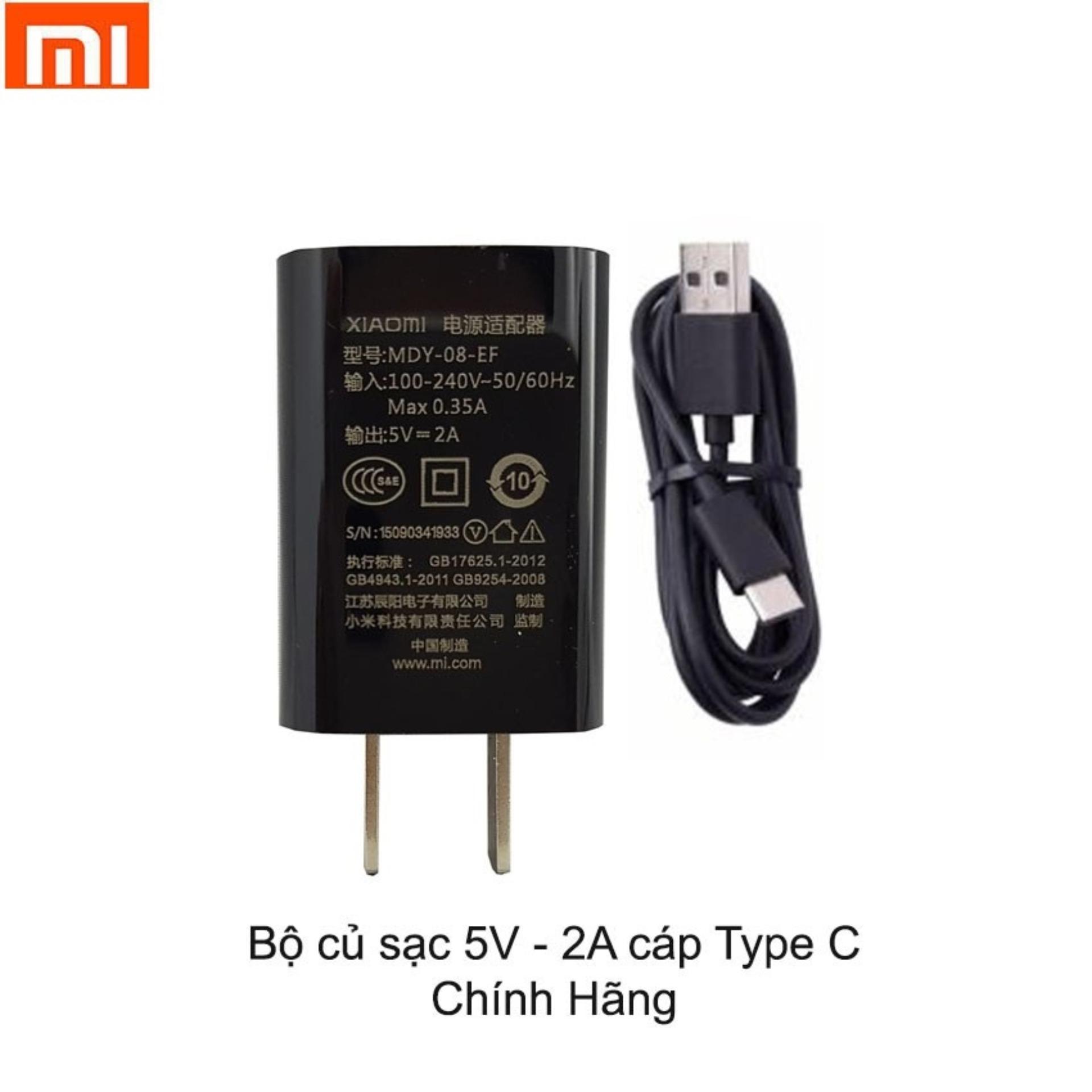Bộ củ + cáp sạc 2a xiaomi type c cho xiaomi note 3 - hàng nhập khẩu