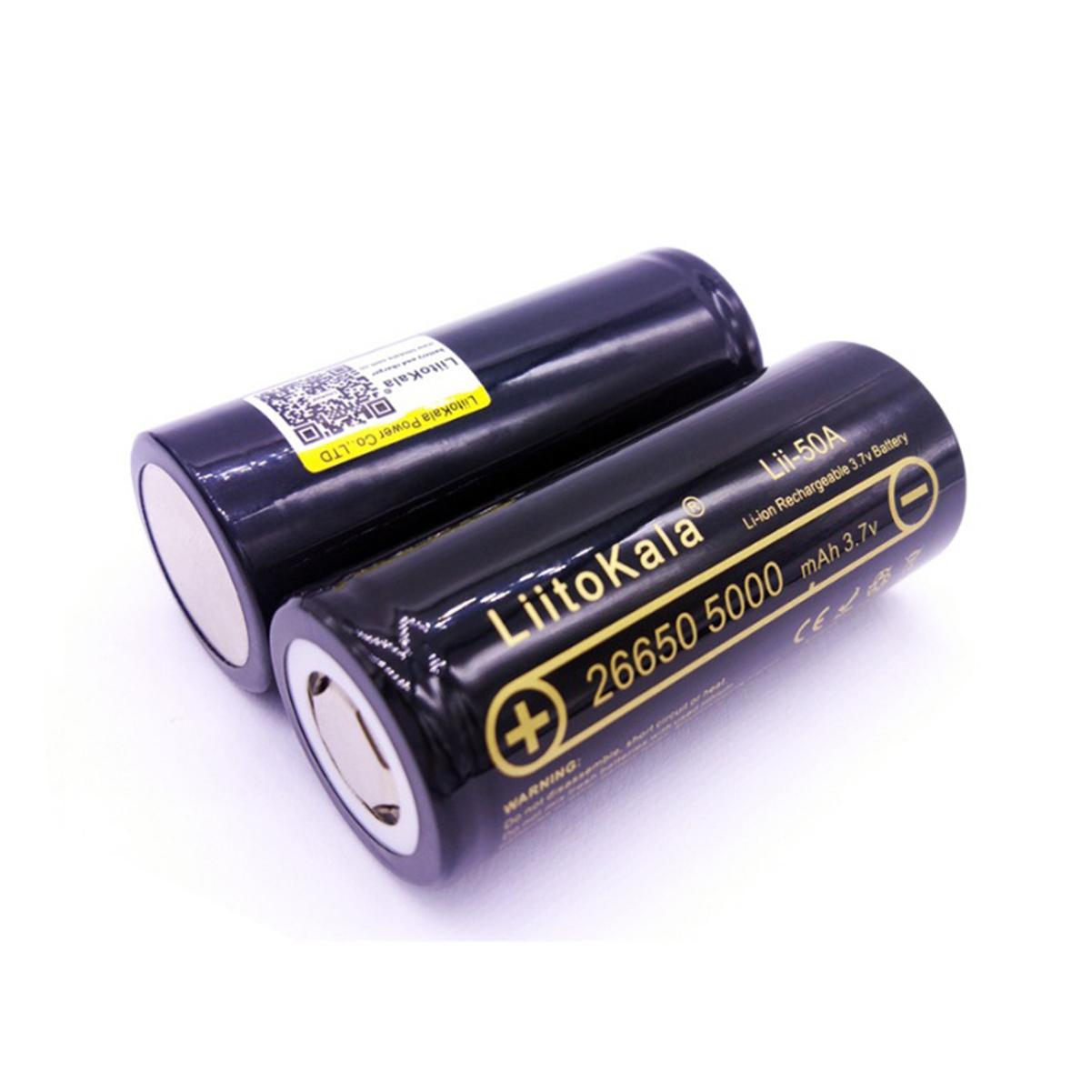 Pin sạc Lithium 26650 LiitoKala 3.7v 5000mah (1 viên)