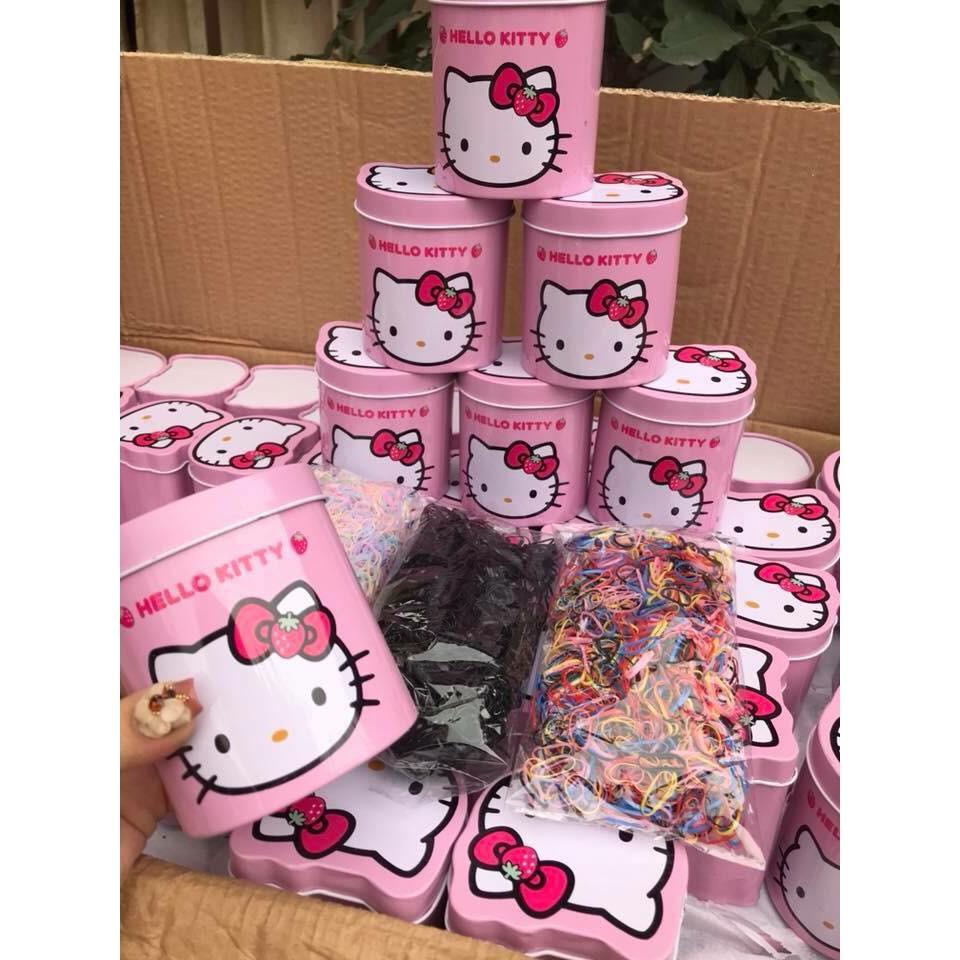 Hộp dây chun buộc tóc He.llo Ki.tty 2000 dây