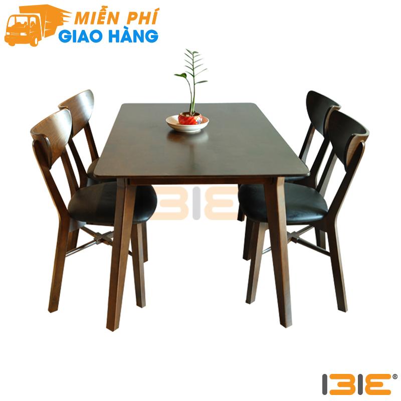 Bộ bàn ăn Osan màu walnut 4 ghế