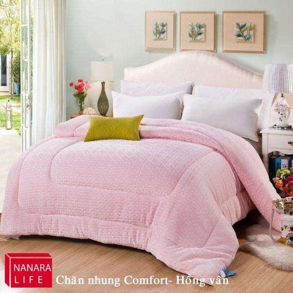 Chăn nhung Comfort Nanara Life - Nhật Bản 180x200cm (Hồng Vân)