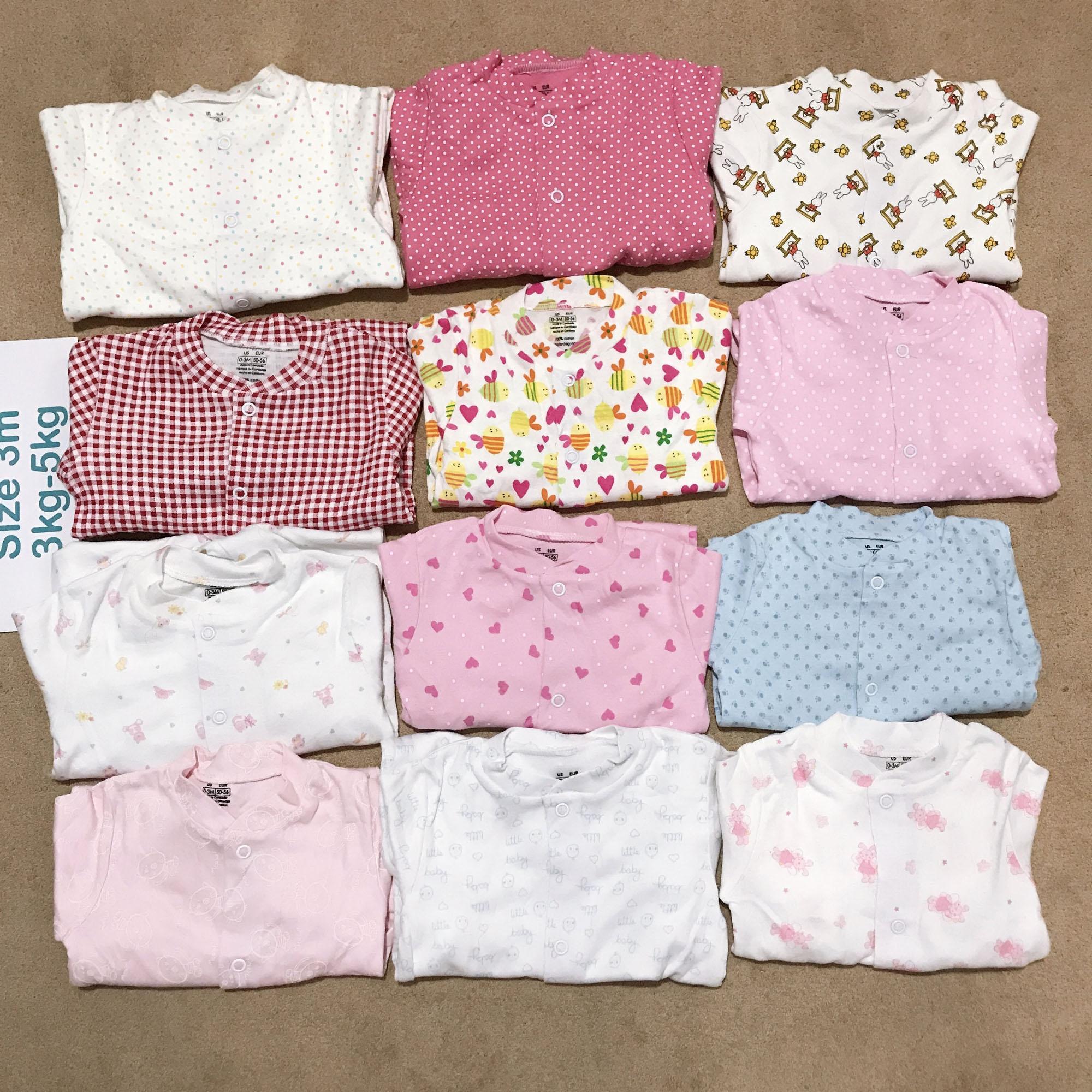 Combo 3 Bodysuit liền vớ Geogre cho BÉ GÁI 3-9M (giao ngẫu nhiên)